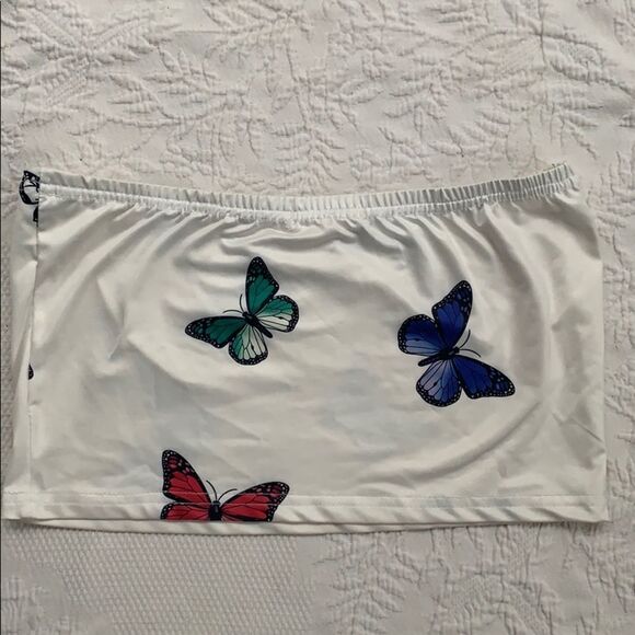 BUTTERFLY CROP TOP • butterfly crop top • - Picture 5 of 7